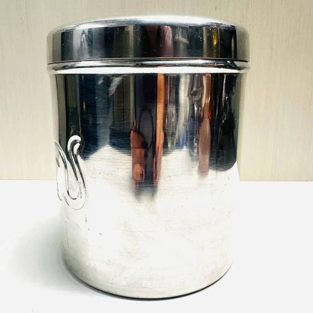 Vintage IKEA Embossed Cat Kitten Feline Kitty Aluminum Canister